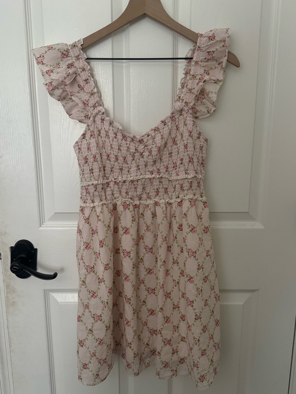 Thirty thirty Floral Coquette Smocked dress XL